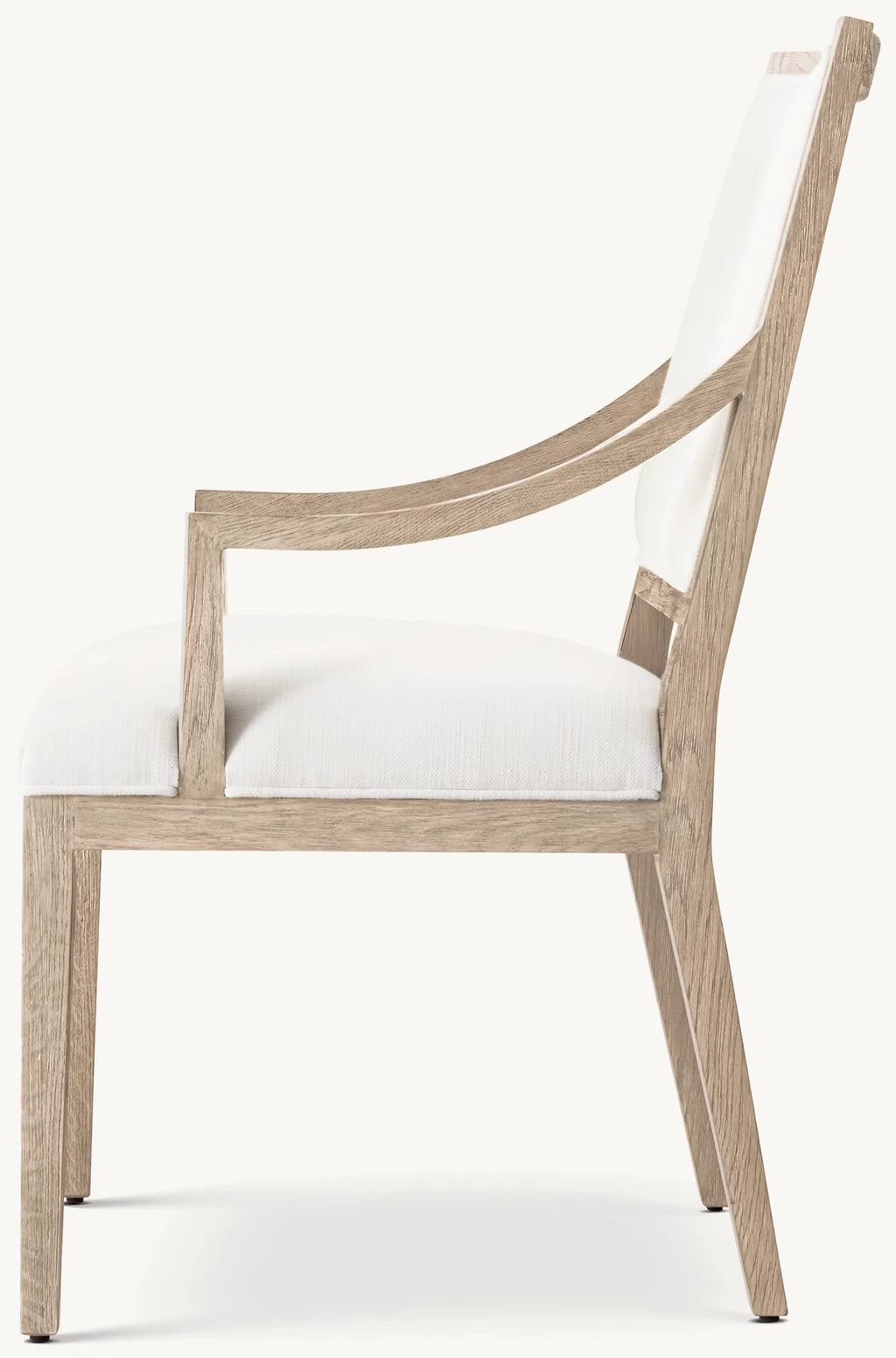 American Style Dining Room Furniture Sofa French Contemporary Square Oak Wood Slope Fabric Dining Armchair