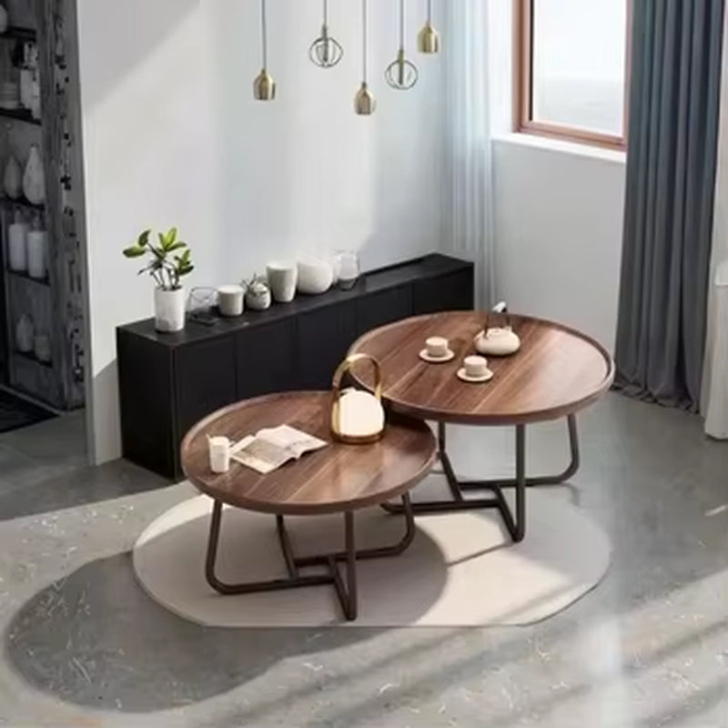 Modern Office Style Coffee Table Handmade Wooden Design for Small Space Apartments Living Rooms for Home Internet