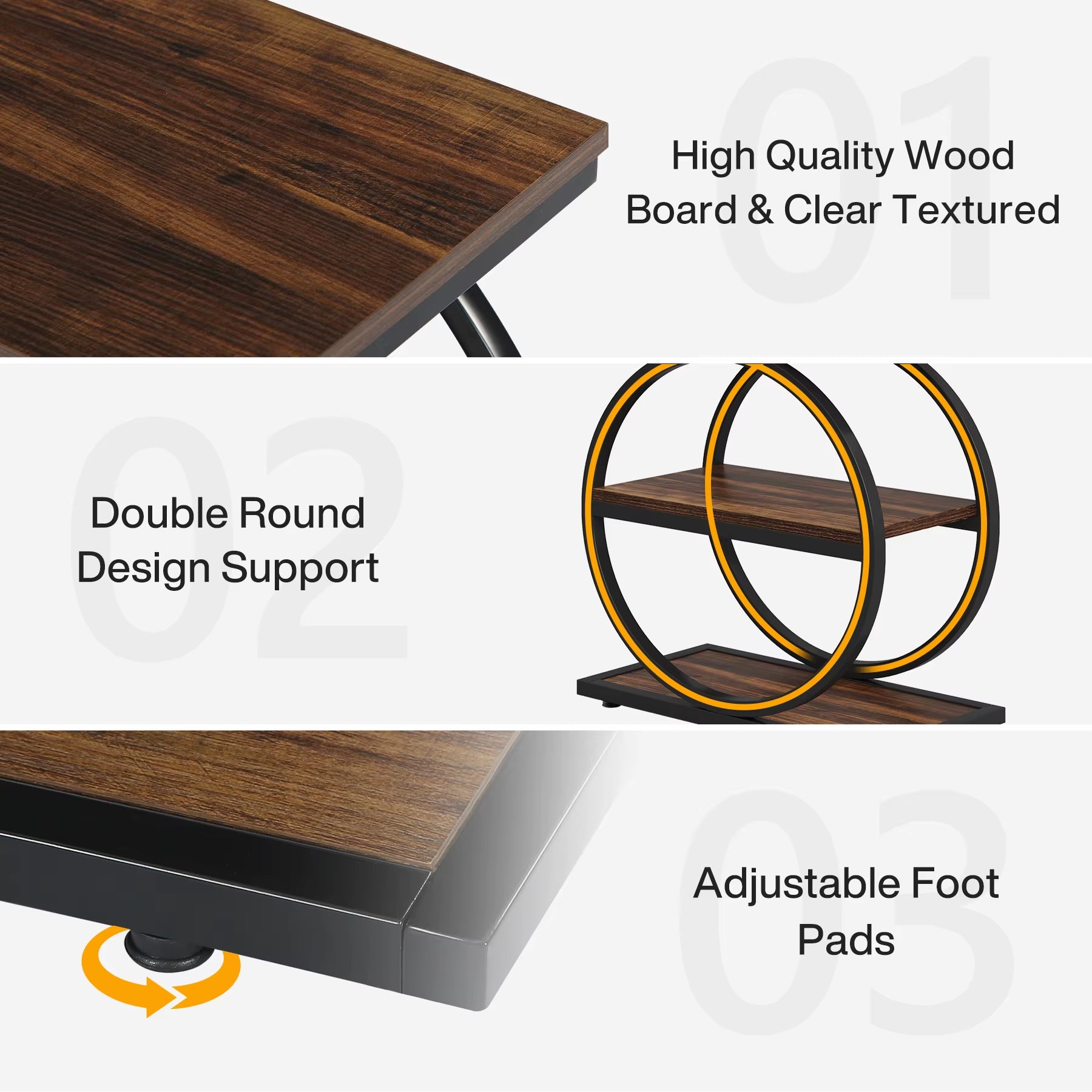 Tribesigns Narrow End Table with 3 Storage Shelves Industrial Wood Small Sofa Side Table for Living Room