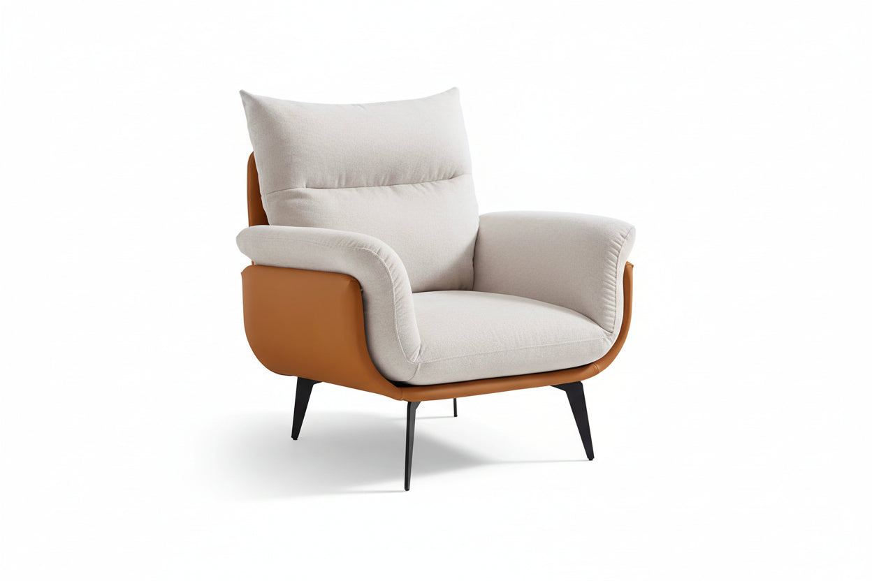 Wholesale Simple Design Living Room Chair High Quality Single Sofa Chair for Home Soft Apartment Modern Fabric Leisure Chair