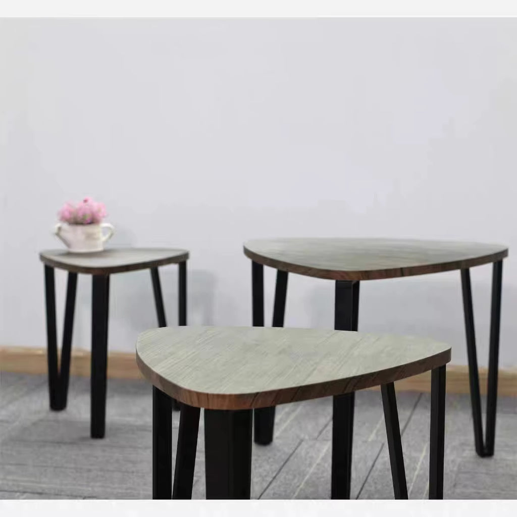 Modern Wooden Triangular Coffee Table Foldable Adjustable Design for Small Living Room Sofa Urban Home