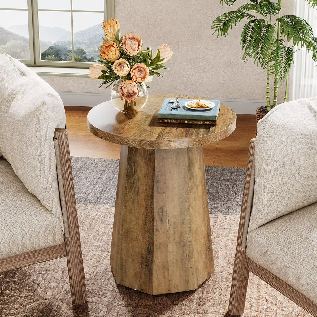 Factory Wholesale Hot Selling Modern Design Small round Wooden Side Table End Table for Home Perfect Living Room Furniture