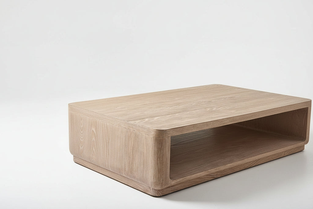 Hot Sale Light Luxury Modern Home Solid Wood Table Living Room Furniture Open Coffee Table