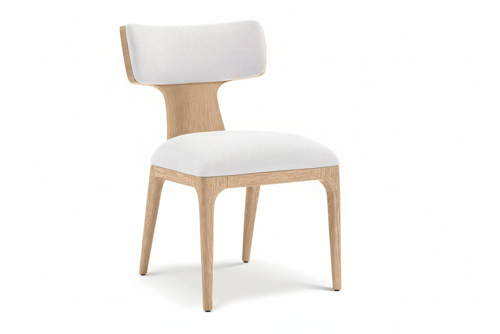 New Style Indoor Furniture Solid Wood Frame Fabric Seat Surface Dining Side Chair