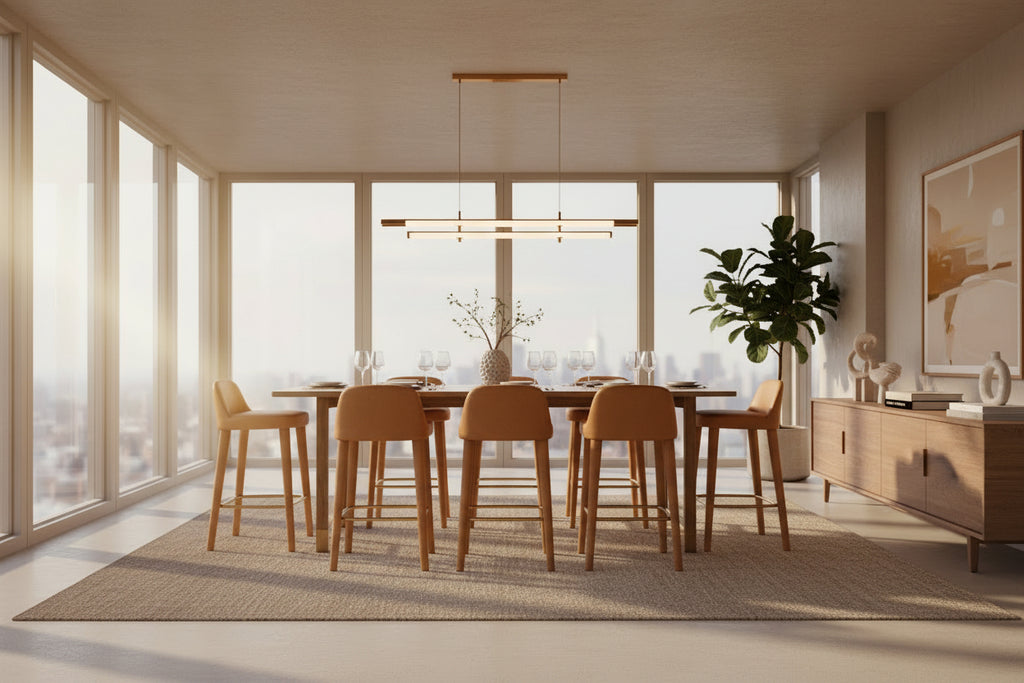 Restaurant Interior Furniture Luxury Armless Leather Bar Chair Counter Stool Dining Comfortable Chair