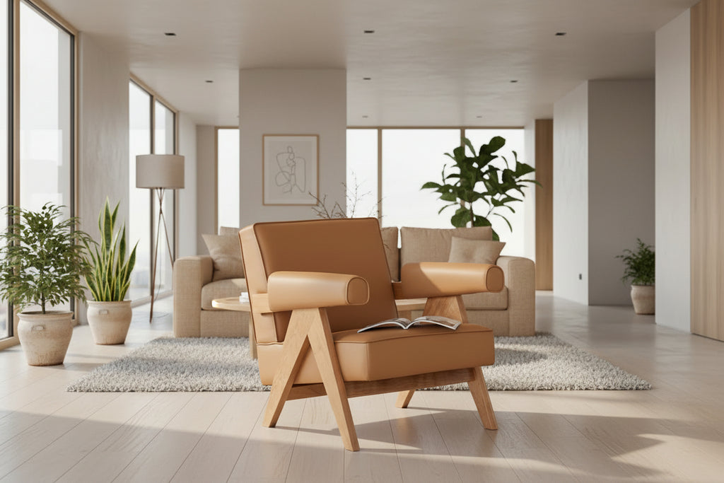 Half House Style Living Room Furniture Set Modern Fabric Single Sofa Chair Armrest Eco-Friendly Leisure Chair Home Apartment