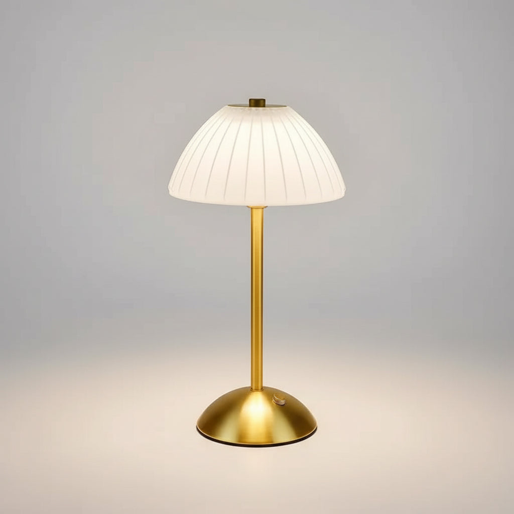 Nordic Vintage Table Lamp Rechargeable Cordless Design with Stepless Brightness Adjustment AC Power Supply Lampe De Table