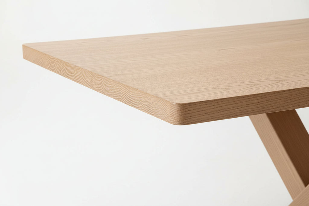 Modern House Custom Indoor Furniture Solid Wood with Oak Veneers Dining Room Rectangular Table