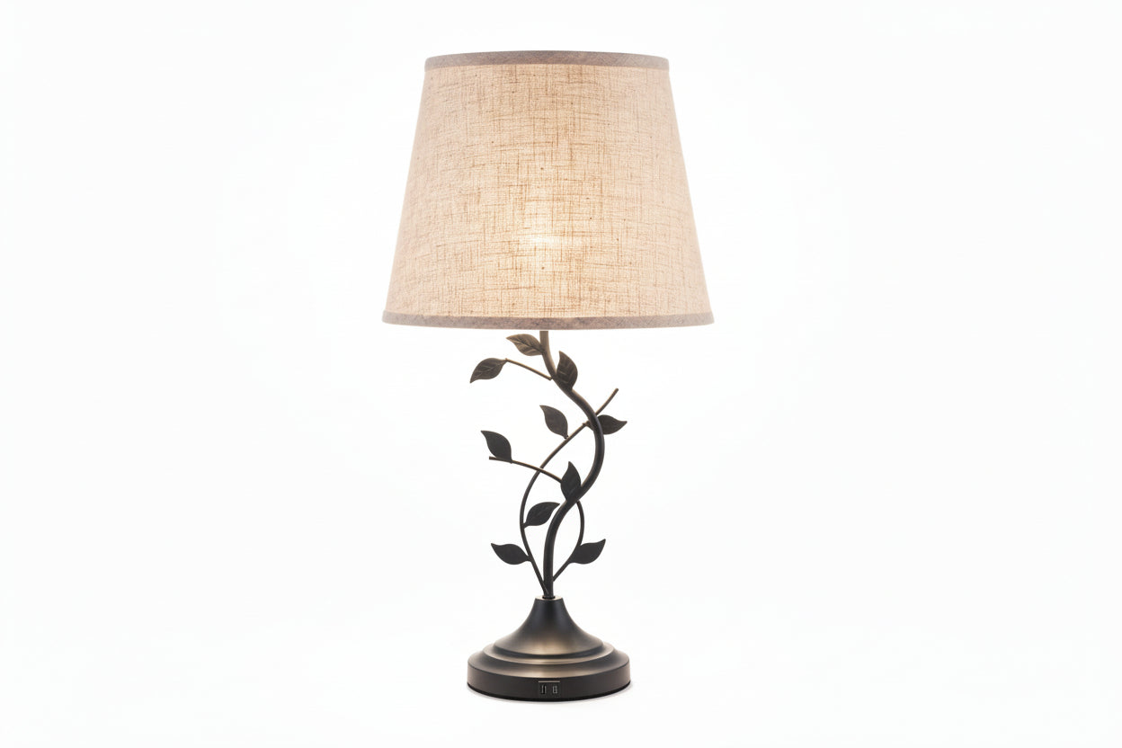 Modern Retro Traditional USB-A USB-C Desk Bedside Table Lamp High-Sensitivity Touch Control Reading Comfortable Living Room