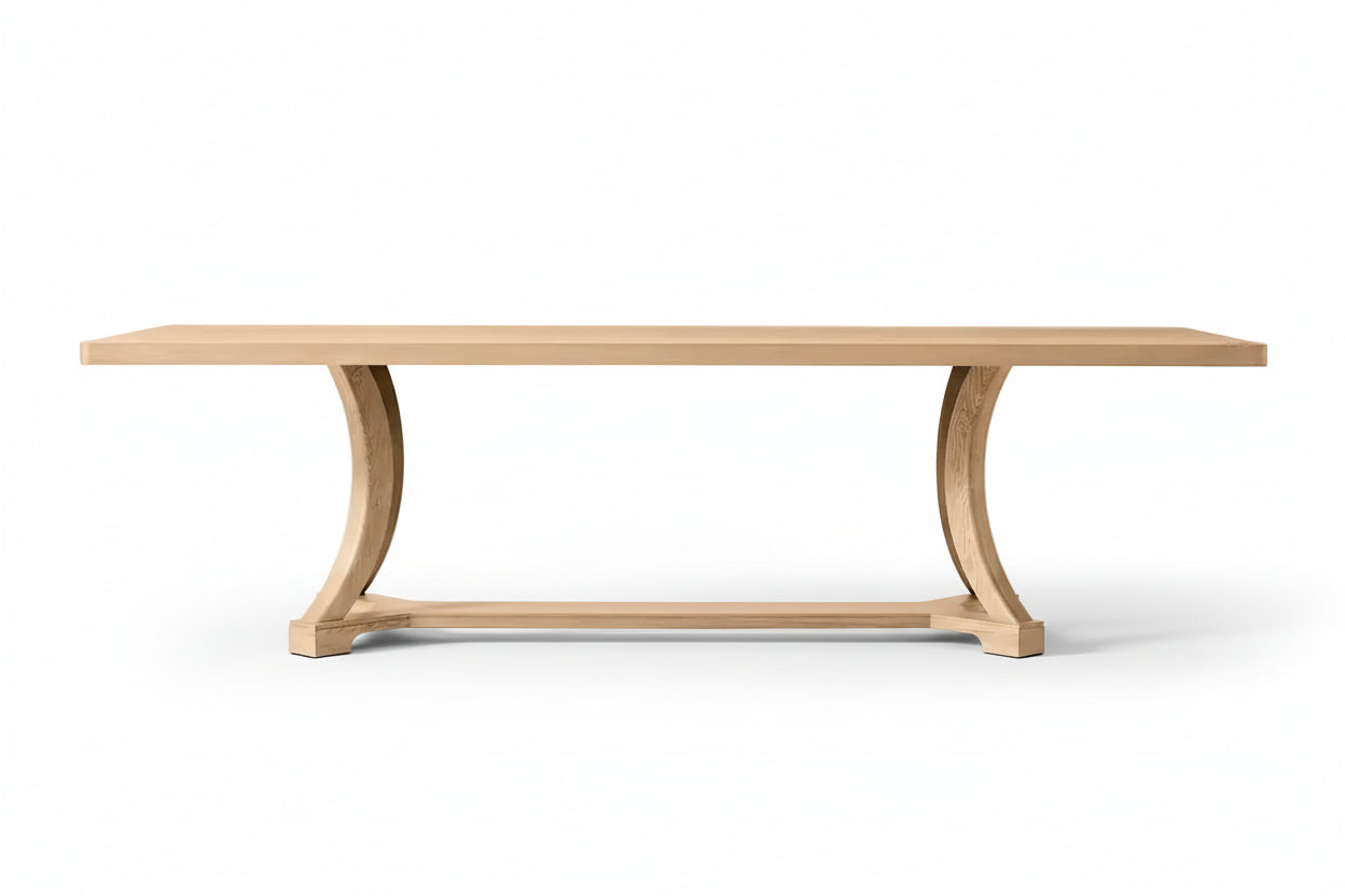 Modern House Custom Indoor Furniture Solid Wood with Oak Veneers Dining Room Rectangular Table