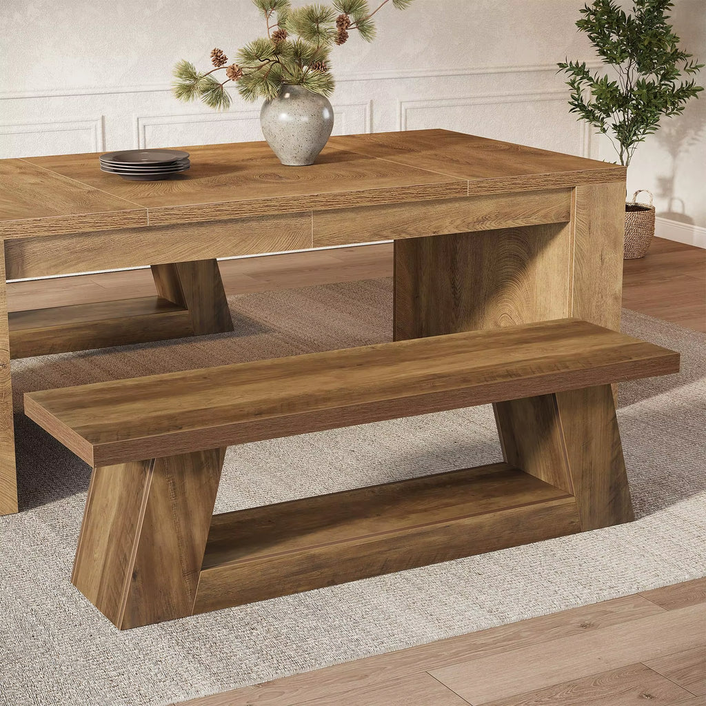 Modern Wood Ottoman Bench for Bedroom for Living Room Home Use Soft Fabric Bed End Stool Bench