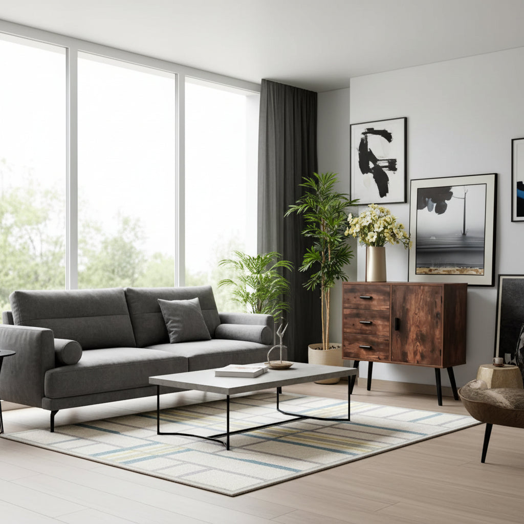 Multifunctional Brown Three-Drawer One-Door Storage Cabinet Simple Modern Cross-Border Furniture for Bedroom Study Living Room