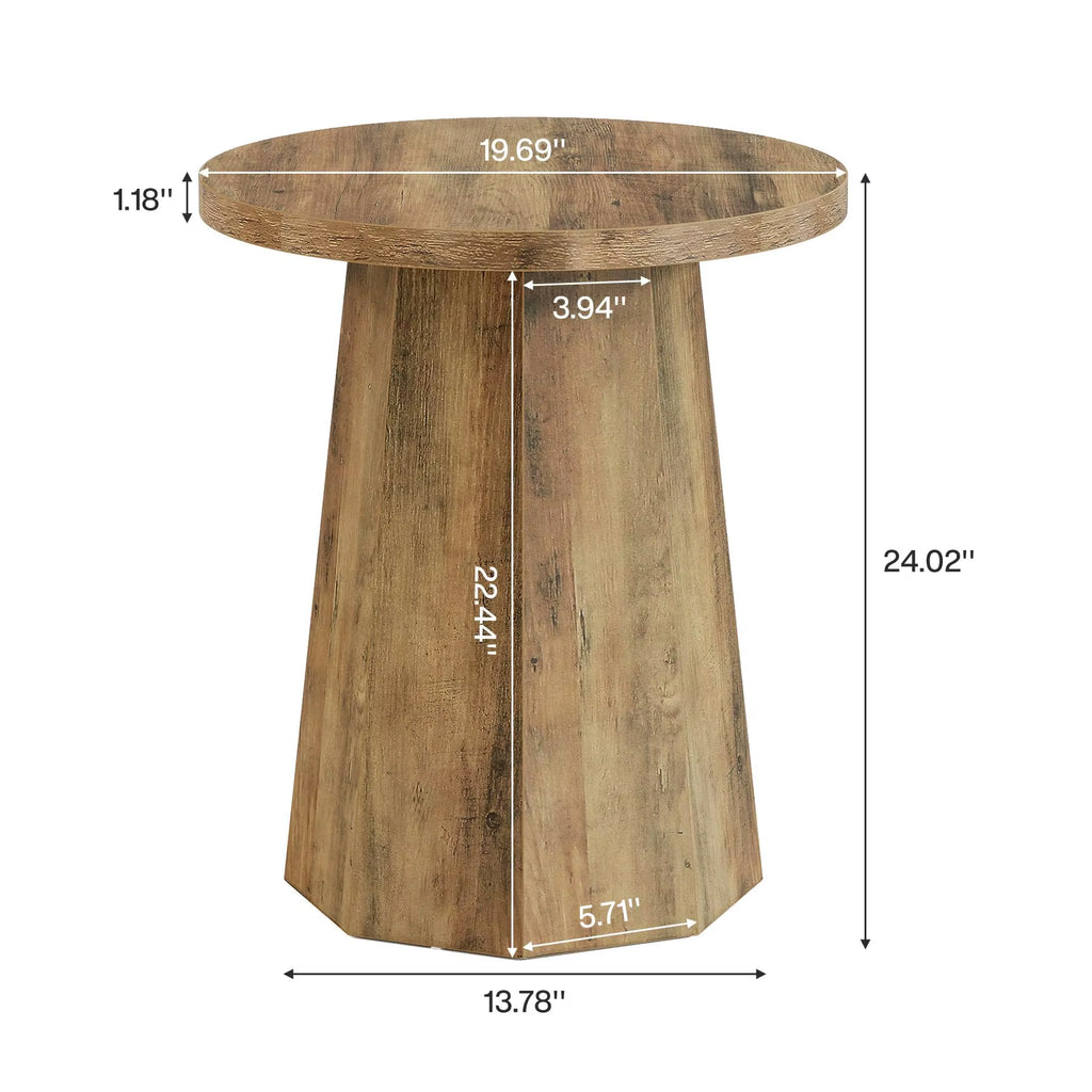 Factory Wholesale Hot Selling Modern Design Small round Wooden Side Table End Table for Home Perfect Living Room Furniture