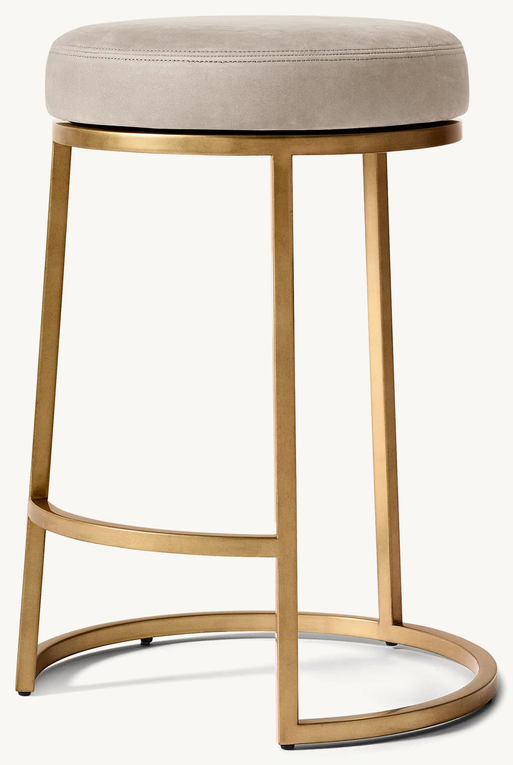 Bar Stool High Chair with round Pad Kitchen Stool with Footstool Swivel Leather Bar & Counter Stool