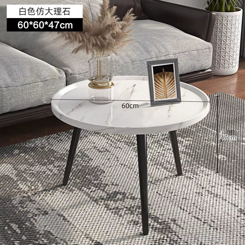 Small Modern Oval Mango Wood Coffee Table Light Luxury Simple Personality Home Furniture for Living Room for Tea & Coffee