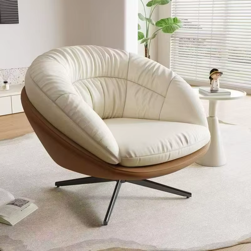 Factory Wholesale Swivel Chair Modern Luxury Leisure Swivel Chairs Living Room Furniture Single Fabric Sofa Chair for Home