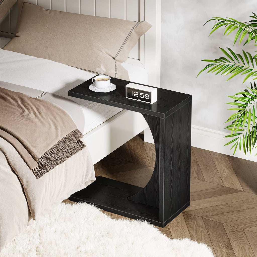 Wholesale High Quality Outdoor Furniture Living Room End Table Patio Garden All Weather Teak C Shaped Side Table