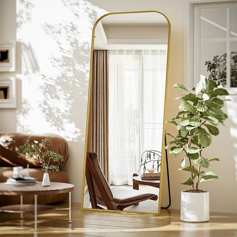 Hot Selling Modern Standing Mirror Decor Wall Home Wheels Reflective Decorative Full Length Mirror