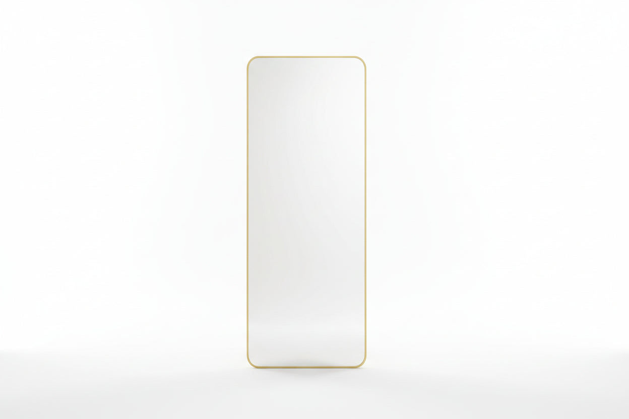 Custom Floor Standing Mirror Miroir Decoration Glam Portable Dance Ayna Floor Mirror Gold