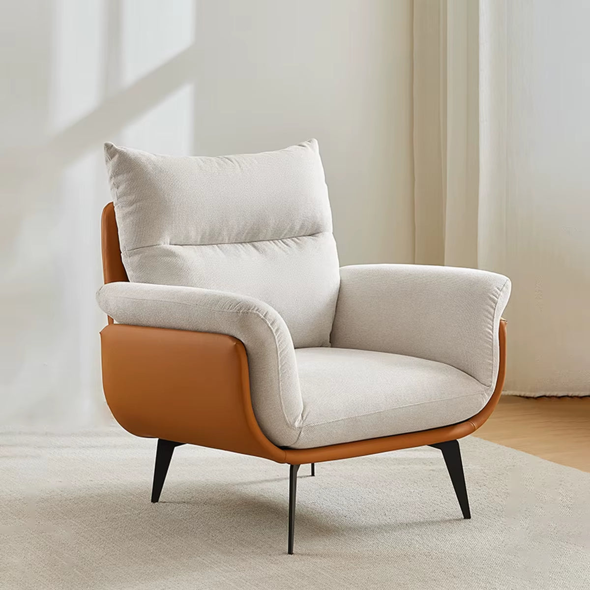 Wholesale Simple Design Living Room Chair High Quality Single Sofa Chair for Home Soft Apartment Modern Fabric Leisure Chair