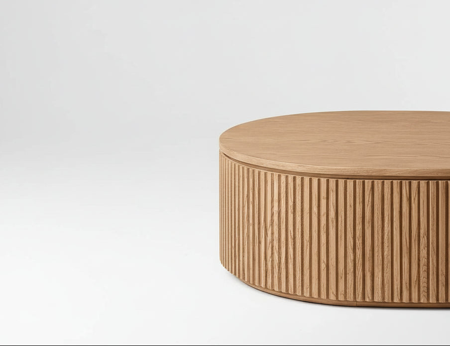 Luxury Design Coffee Table Living Room Furniture Solid Oak Wooden Coffee Tables Set