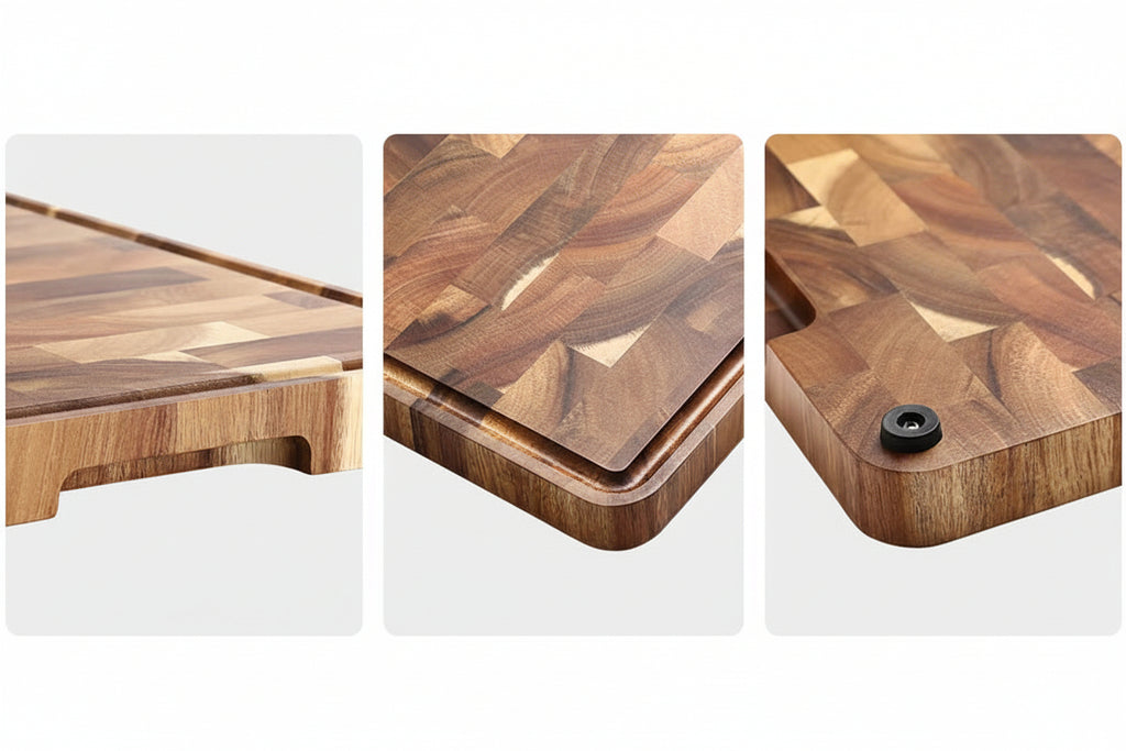 Cutting Board Premium Acacia Wood Splicing Kitchen Accessories Chopping Board Drain Water and Damp-Proof Kitchen Tools