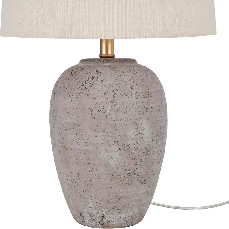 Modern Ceramic Table Lamp Beige Lampshade Simple Brown Gray for Bedrooms Living Rooms Dining Rooms Offices E26 Electric Power