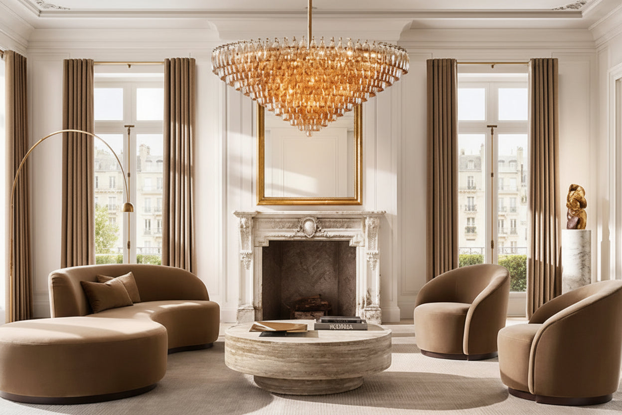 Modern Customized Size Furniture Living Room Handcrafted Carved Marble Coffee round Table