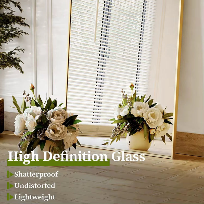 Hot Selling Modern Standing Mirror Decor Wall Home Wheels Reflective Decorative Full Length Mirror