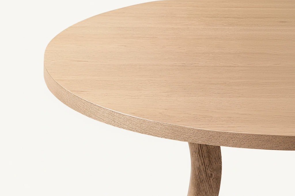 Modern House Custom Indoor Furniture Solid Wood with Oak Veneers Dining Room round Table