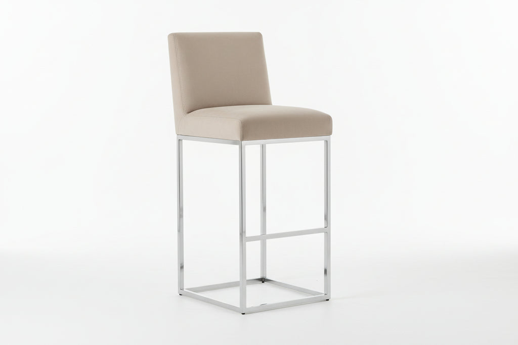 Indoor Kitchen Bar Chair Living Room Metal Frame Armless Leather Bar Lounging Counter Stool