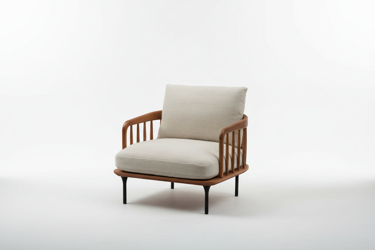 Modern Fabric Velvet Chair Living Room Furniture Arm Leisure Lounge Armchair Wood Frame Chairs