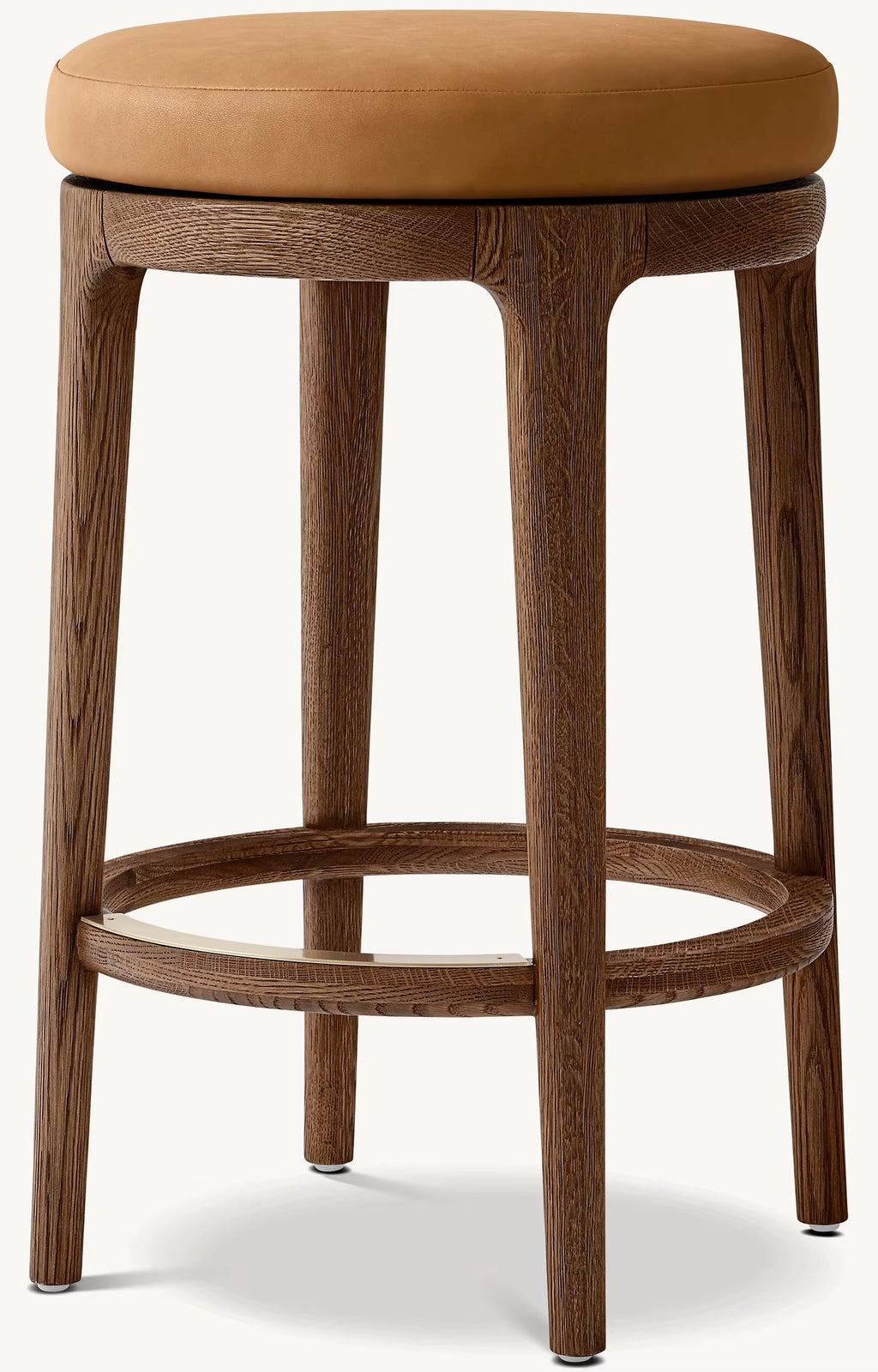 Simple Design Kitchen Furniture Rotating Bar Stool Dining Room Backless Swivel Leather Bar & Counter Stool