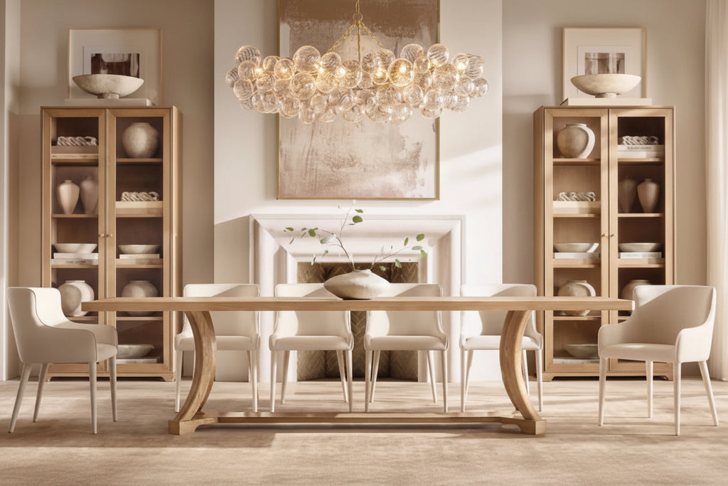 Modern House Custom Indoor Furniture Solid Wood with Oak Veneers Dining Room Rectangular Table