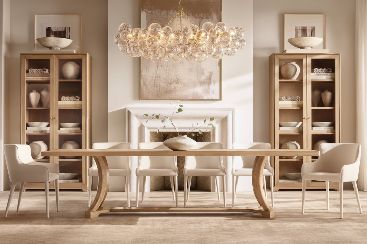 Modern House Custom Indoor Furniture Solid Wood with Oak Veneers Dining Room Rectangular Table