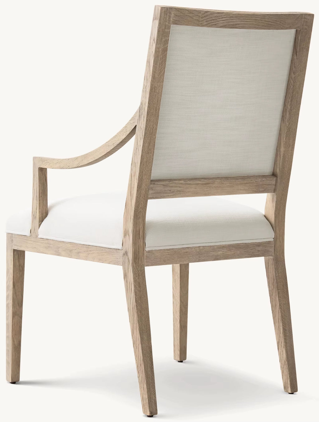 American Style Dining Room Furniture Sofa French Contemporary Square Oak Wood Slope Fabric Dining Armchair