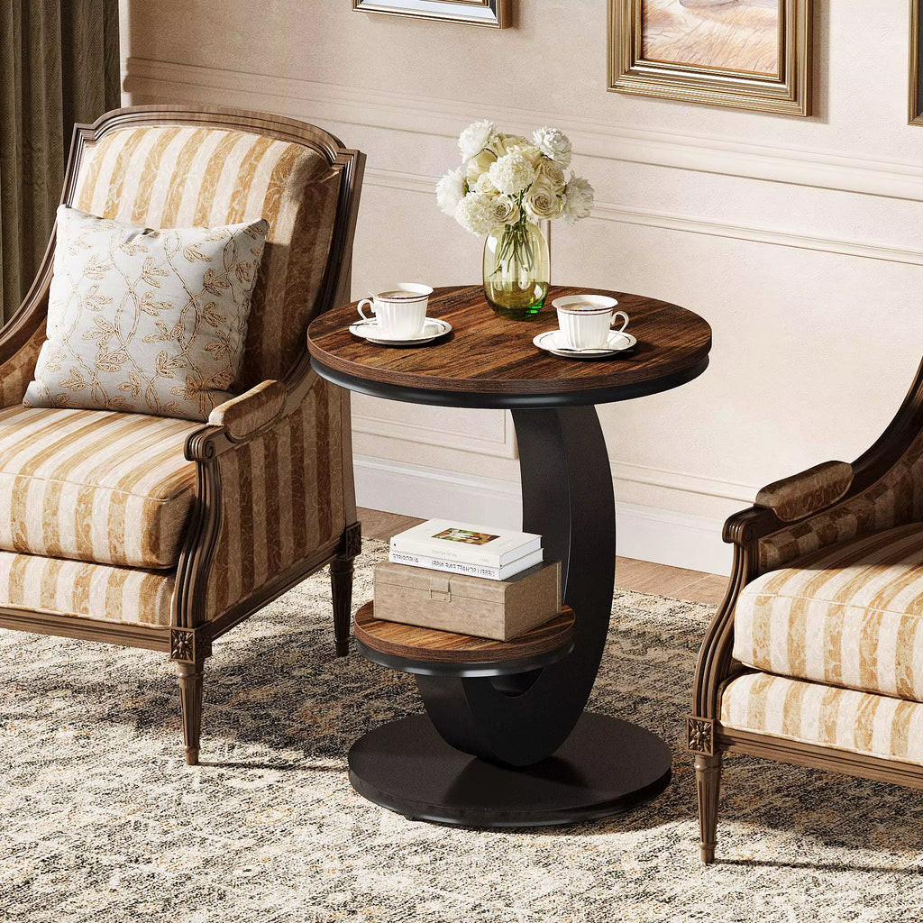 Side Table with Storage Table 2 Tier Shelf Tier Shelving round Side Table with Storage Corner Storage Shelf