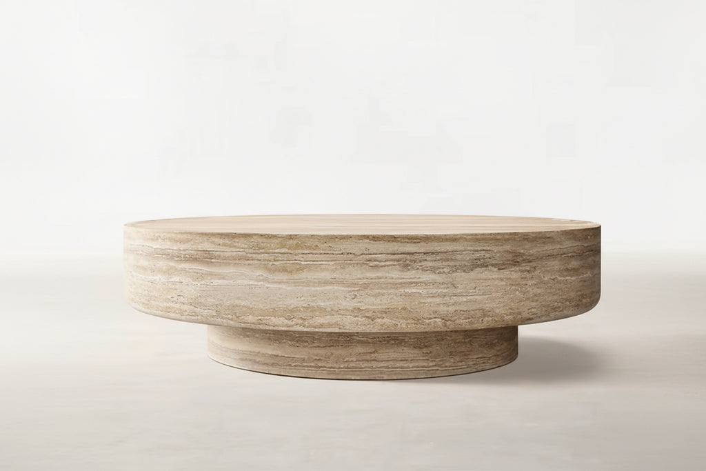 Modern Customized Size Furniture Living Room Handcrafted Carved Marble Coffee round Table