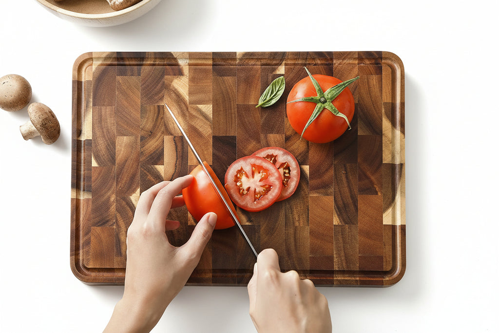 Cutting Board Premium Acacia Wood Splicing Kitchen Accessories Chopping Board Drain Water and Damp-Proof Kitchen Tools
