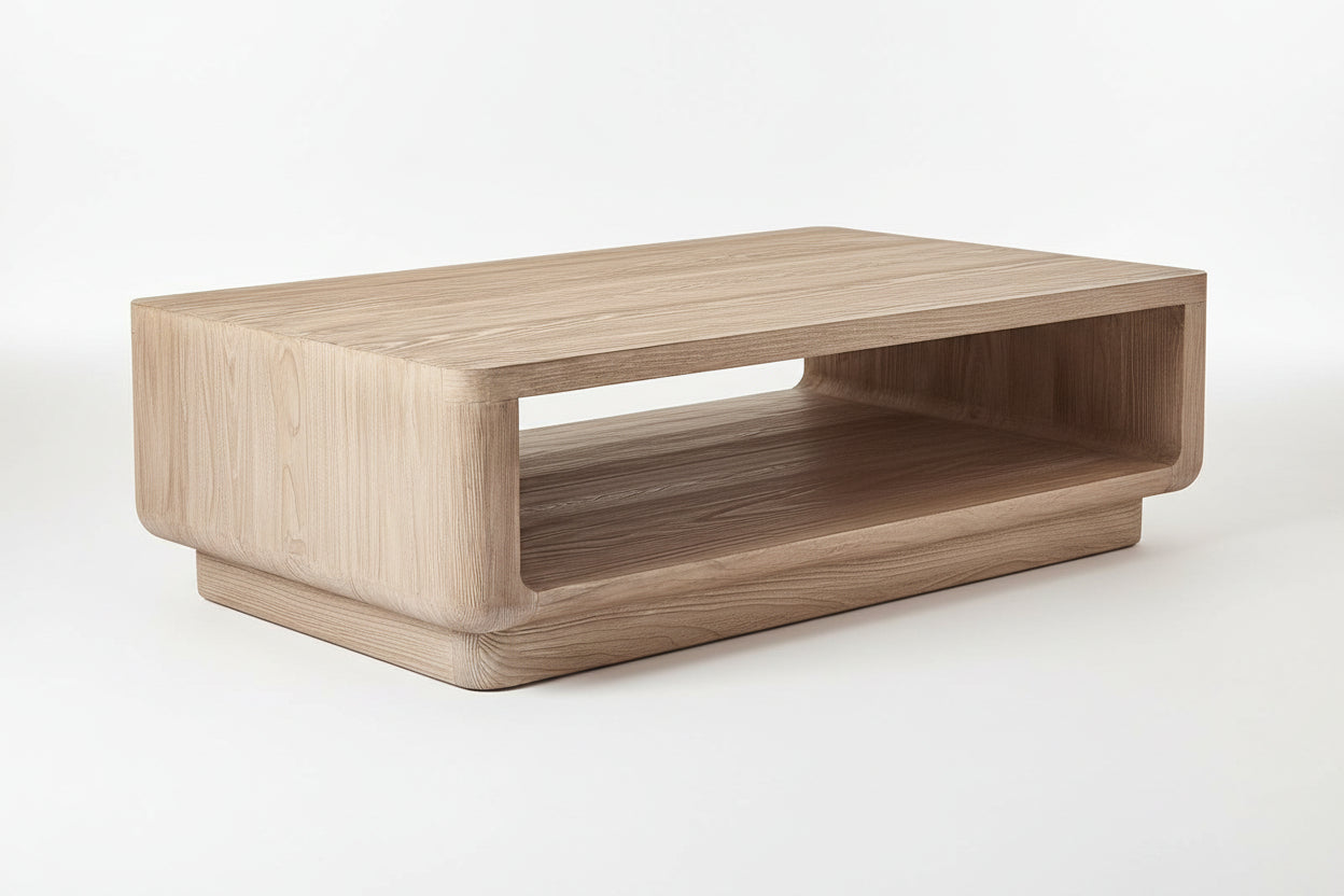 Hot Sale Light Luxury Modern Home Solid Wood Table Living Room Furniture Open Coffee Table