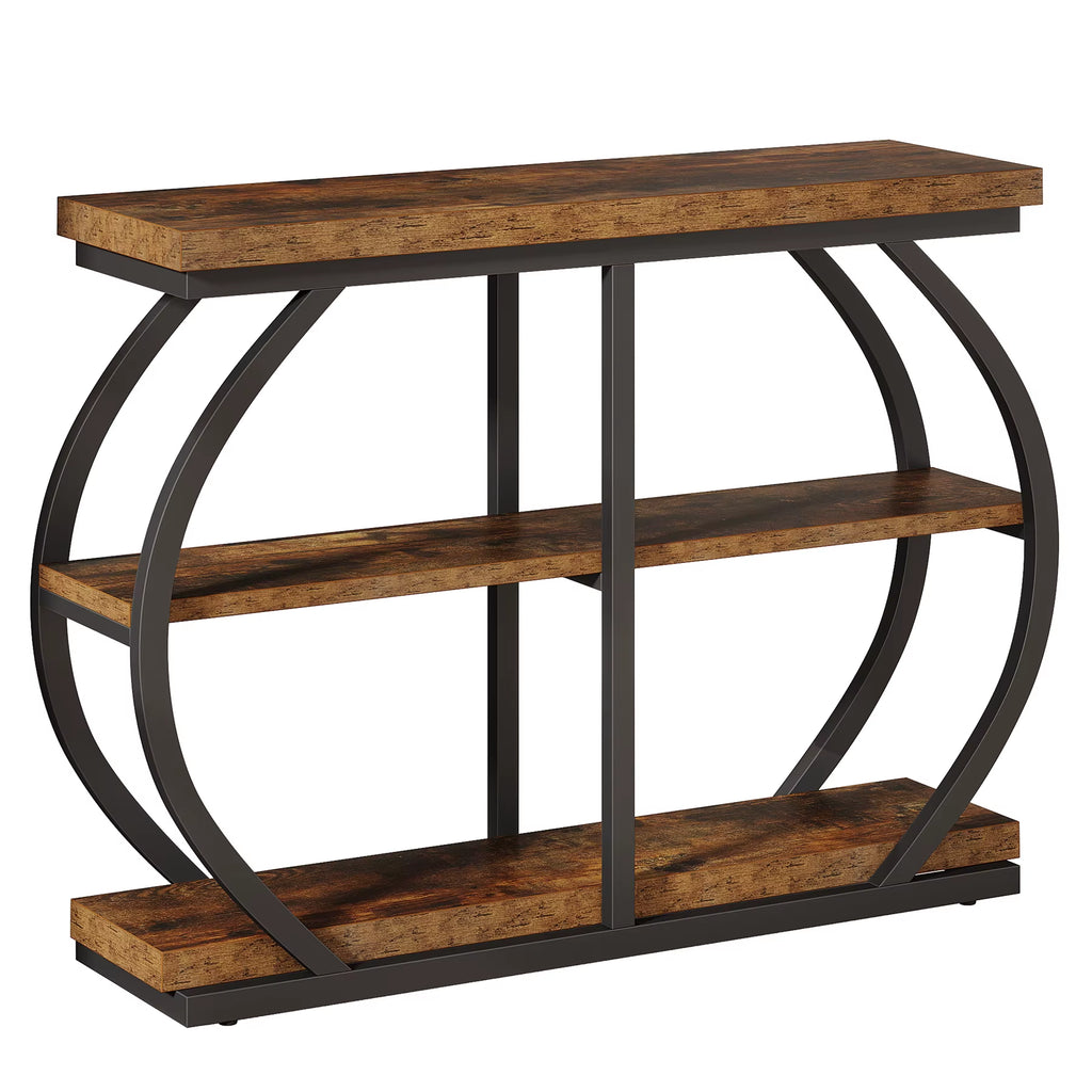 3-Tier Industrial Console Table Entryway Sofa Couch Furniture Living Room Hallway Entrance Storage Coffee Tables