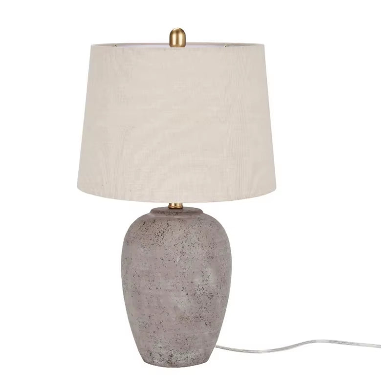 Modern Ceramic Table Lamp Beige Lampshade Simple Brown Gray for Bedrooms Living Rooms Dining Rooms Offices E26 Electric Power