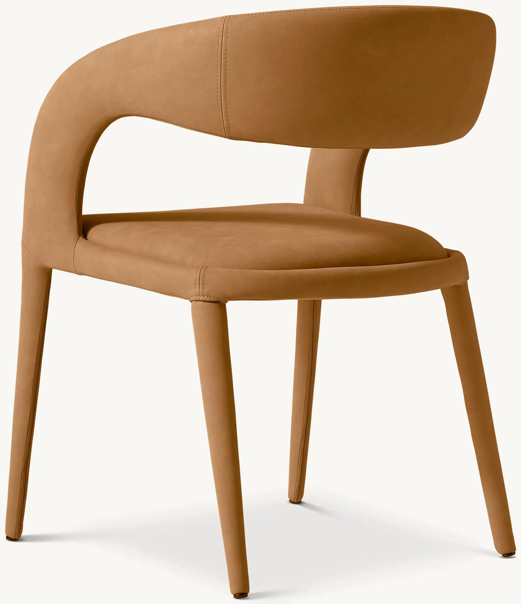 American Light Luxury Furniture Dining Chair Hotel Customizable Furniture Factory Direct Sales Leather Dining Chair