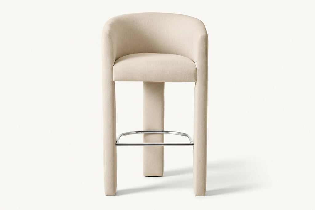 Lounging Contemporary Architectural Design Comfort Dining Room Stool Upholstered Fabric Counter and Bar Stool