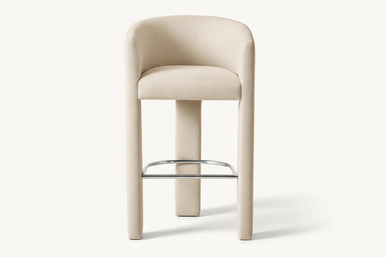 Lounging Contemporary Architectural Design Comfort Dining Room Stool Upholstered Fabric Counter and Bar Stool