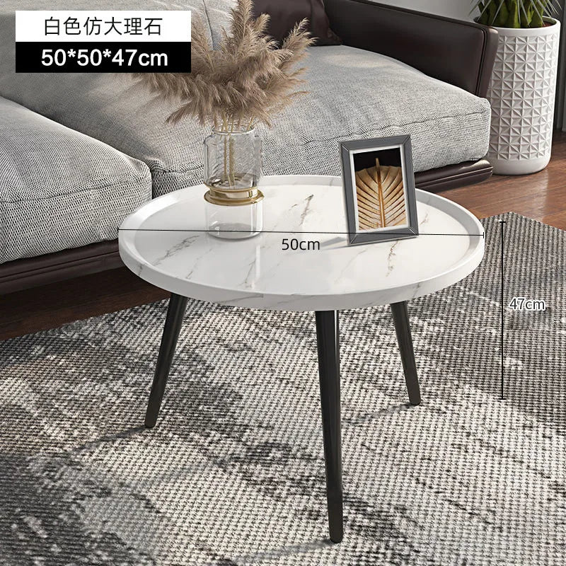 Small Modern Oval Mango Wood Coffee Table Light Luxury Simple Personality Home Furniture for Living Room for Tea & Coffee