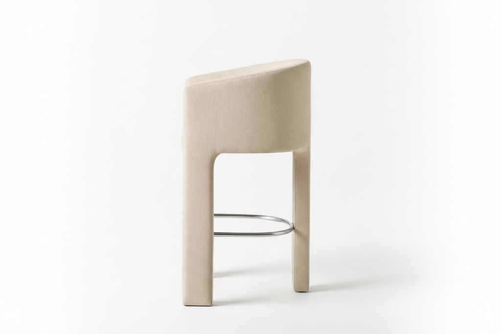 Lounging Contemporary Architectural Design Comfort Dining Room Stool Upholstered Fabric Counter and Bar Stool