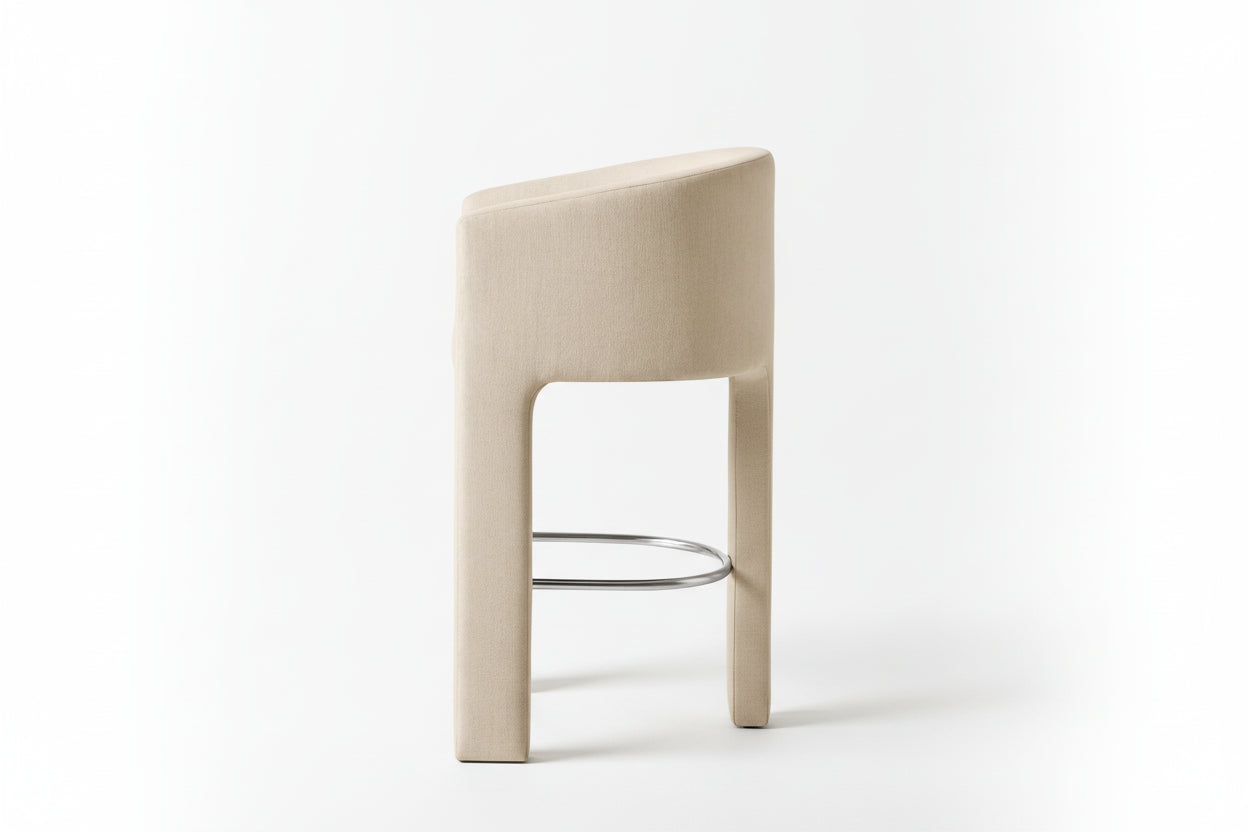 Lounging Contemporary Architectural Design Comfort Dining Room Stool Upholstered Fabric Counter and Bar Stool