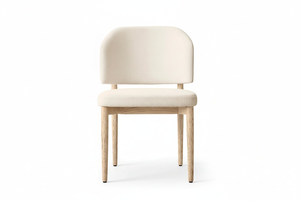 Modern Living Room Coffee Kitchen Chair Upholstered Fabric Wooden Dining Chair with Backrest