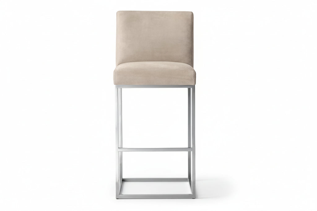 Indoor Kitchen Bar Chair Living Room Metal Frame Armless Leather Bar Lounging Counter Stool